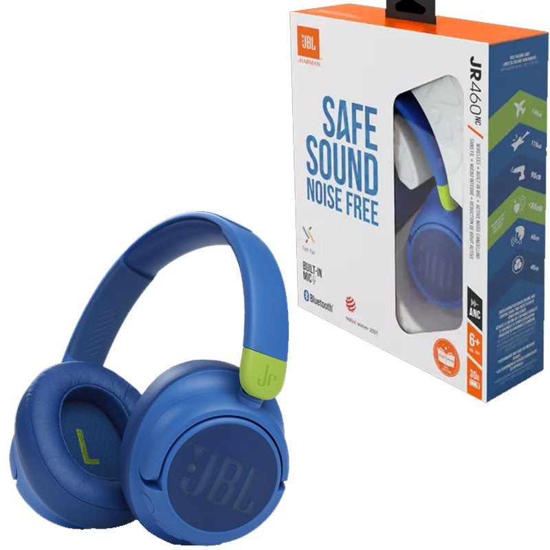 JBL Headphone JR460NC Over-Ear Noise Cancelling Wireless Blue