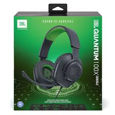 JBL Quantum 100X Wired Over-Ear Headphone Black Green