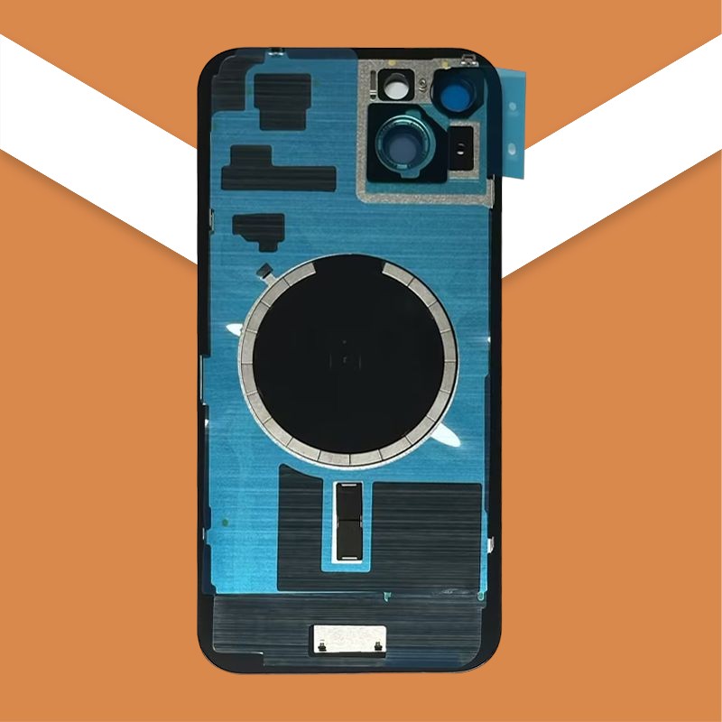 for iPhone 14 Plus Back Glass with Camera Lens and Magnent