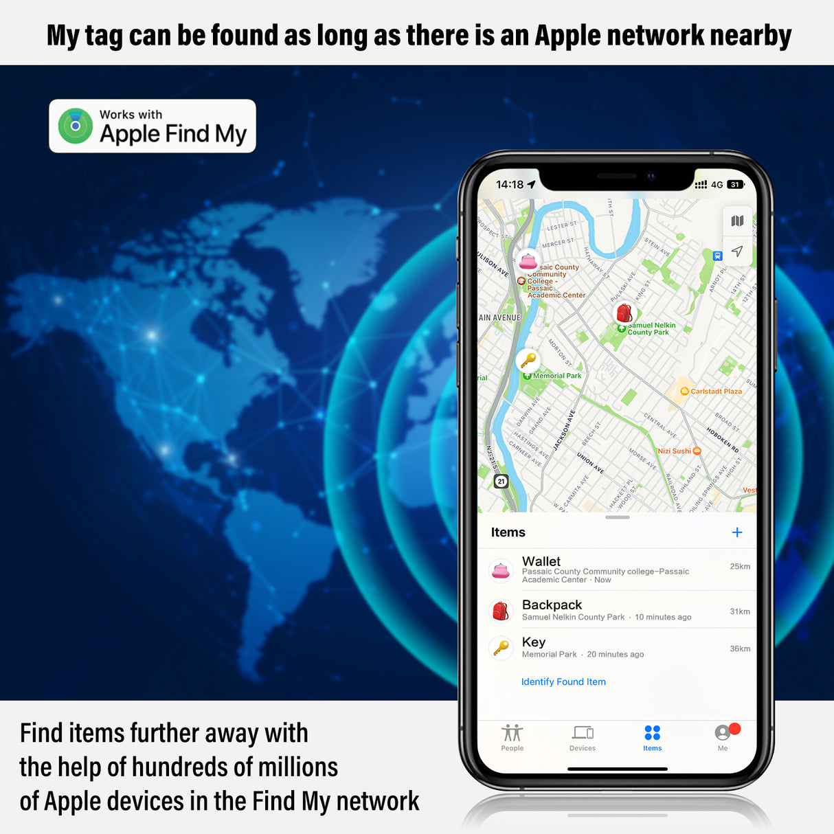 Apple MFi Certified Find My Tag Wallet Finder P03