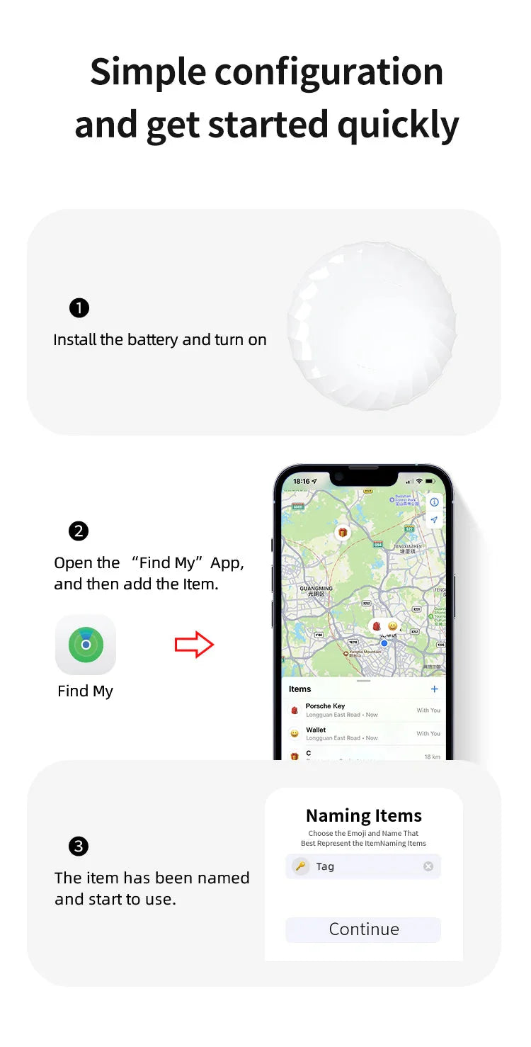 Micflip Apple MFi Certified Air Tag Tracker