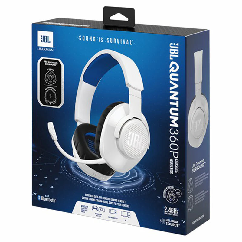 JBL Quantum 360P  Console Wireless Over-Ear Headphone White