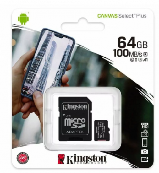 Kingston Canvas Select Plus Memory Card - Micro SDHC + SD Adapter (Original)