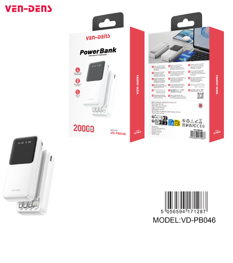 VEN-DENS Power Bank Wired