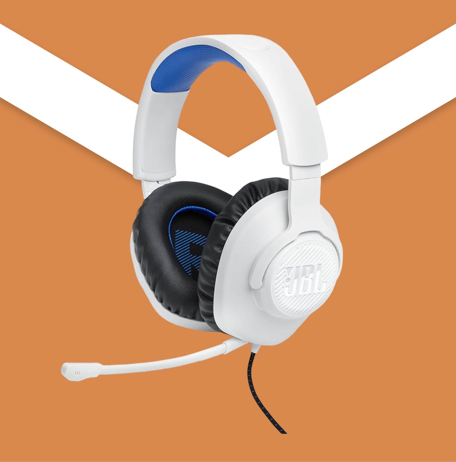 JBL Quantum Gaming Headphone 3.5mm White & Blue