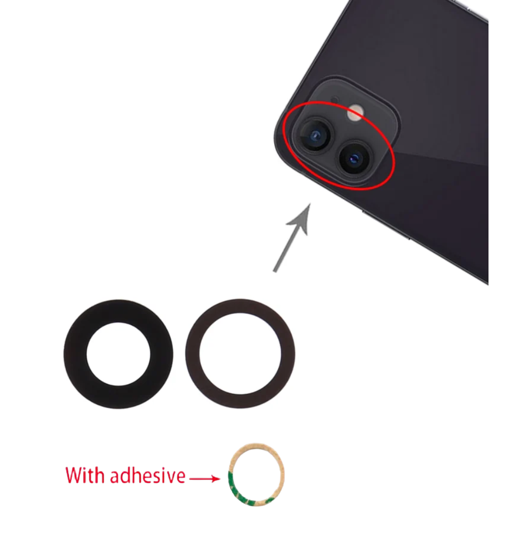 for iPhone 12 Rear Camera Lens Covers with Adhesive