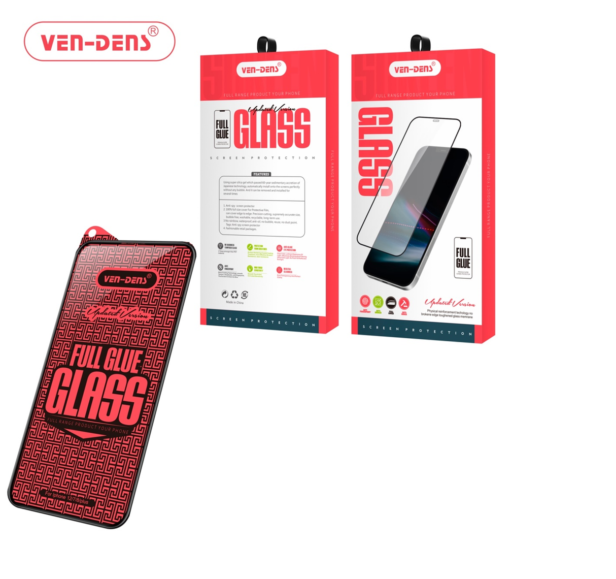 VEN-DENS Samsung A Series Tempered Glass 10D Full Glue 10pcs (1 Pack)