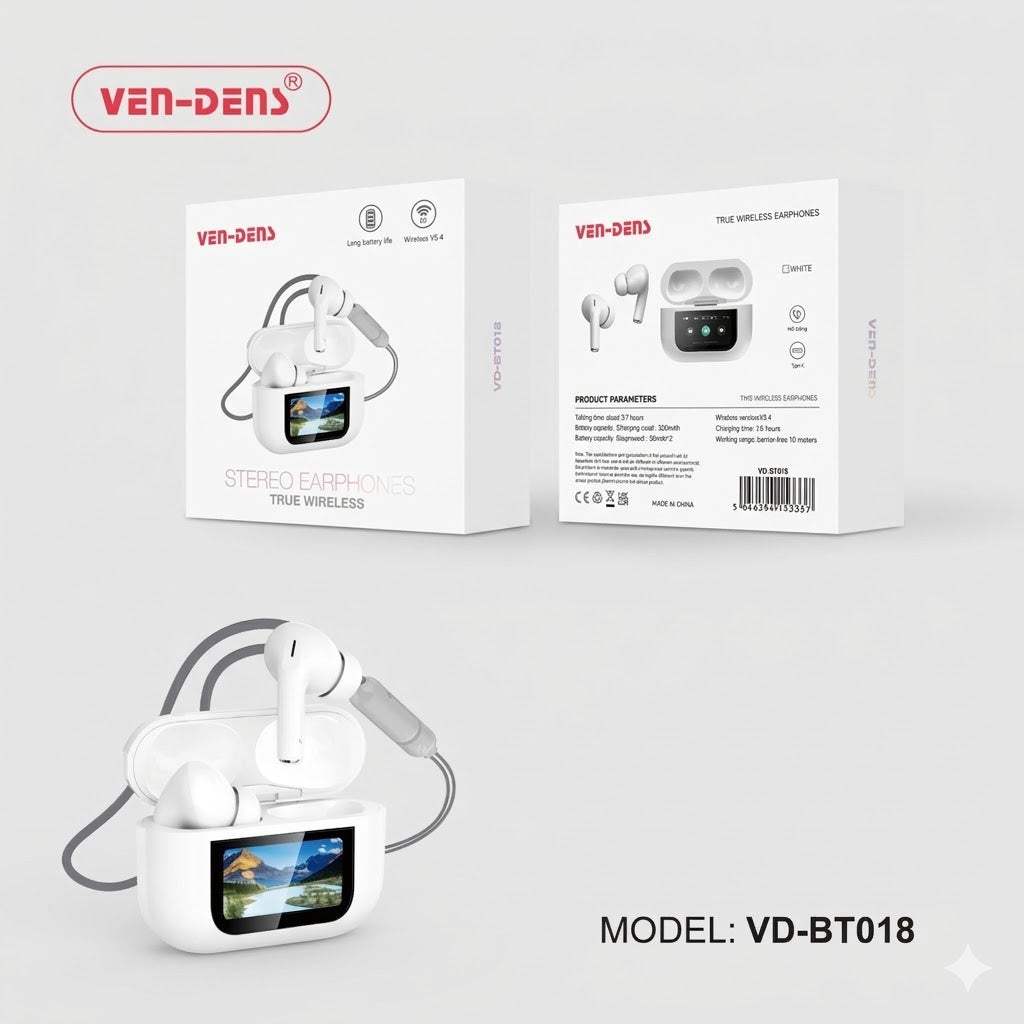 VEN-DENS True Wireless Stereo Earphones Bluetooth 5.4 Earbuds VD-BT018