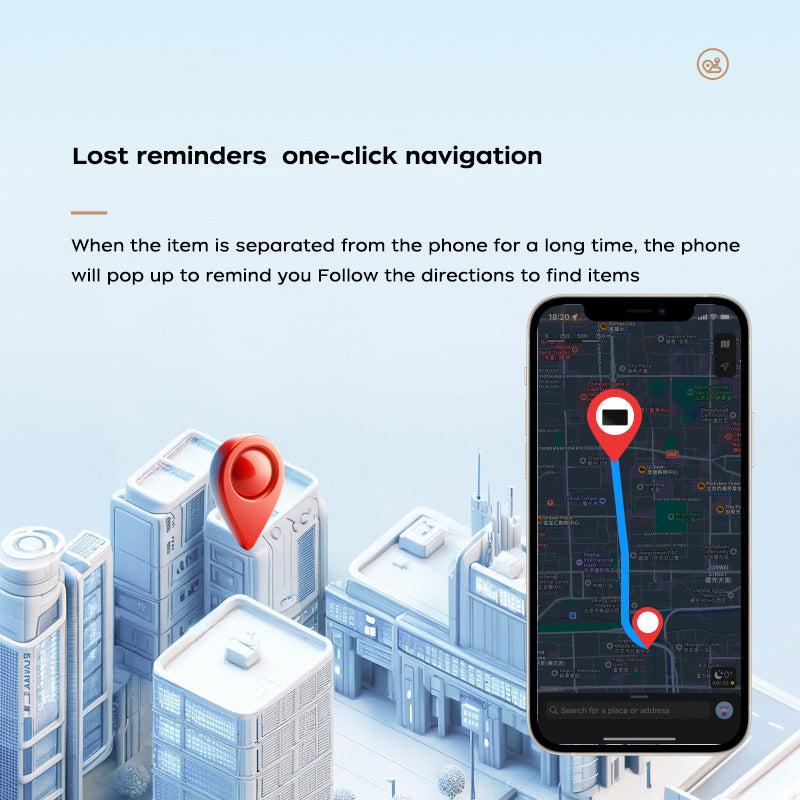 Black Smart AirTag Find My Tag Anti-Lost Tracker with Keychain P19