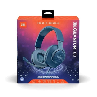 JBL Quantum 100 Gaming Wired Headphones Blue