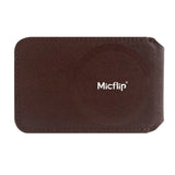 Micflip Apple MFi Certified Find My Device 2-in-1 Magnetic Gas Tag Wallet Open