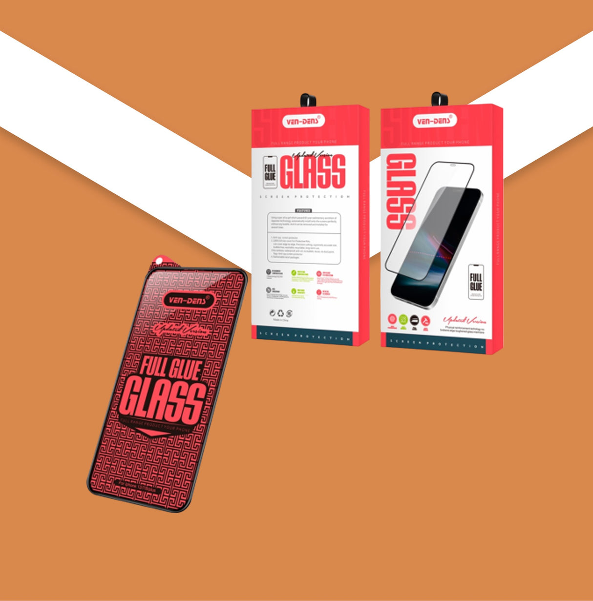 VEN-DENS Tempered Glass FULL GLUE for Samsung A Series