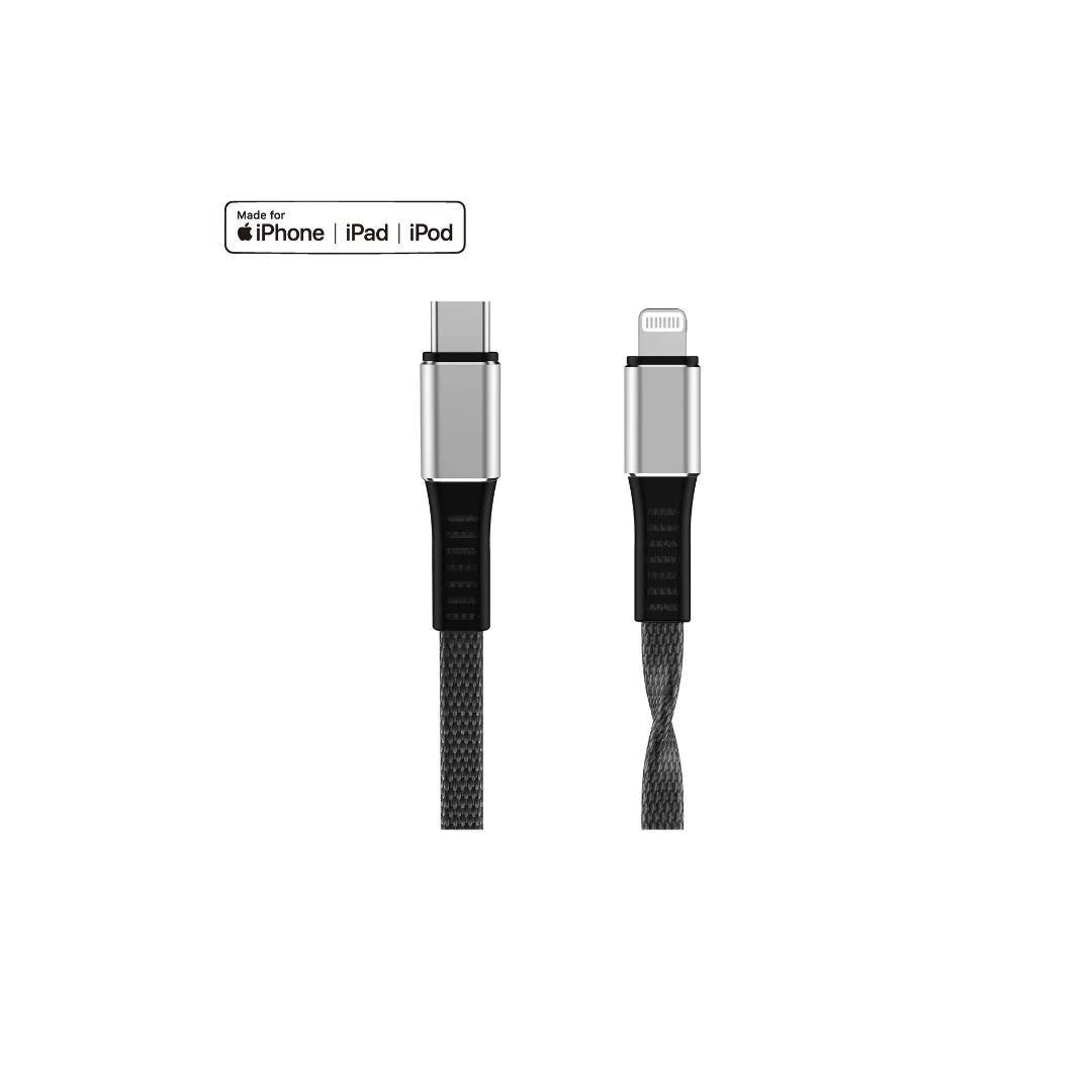 Micflip A15 C-L Noodle design fabric data cable(1.3M)