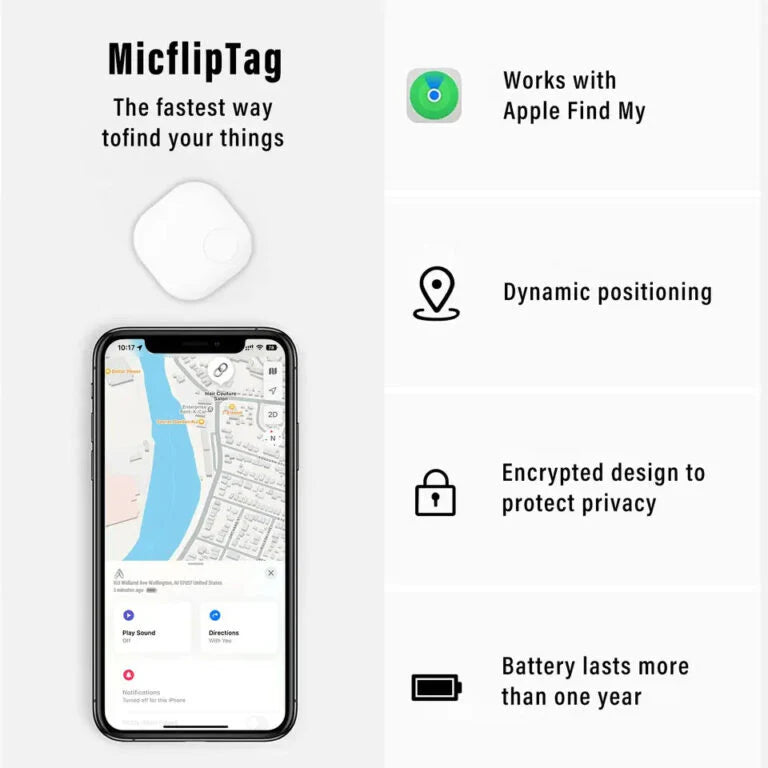 Micflip Air Tag Find My Device Smart Mini Tracker