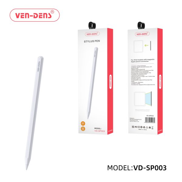 VEN-DENS Stylus Pen For iPad models with Magnetic Apple Pencil Connector VD-SP003