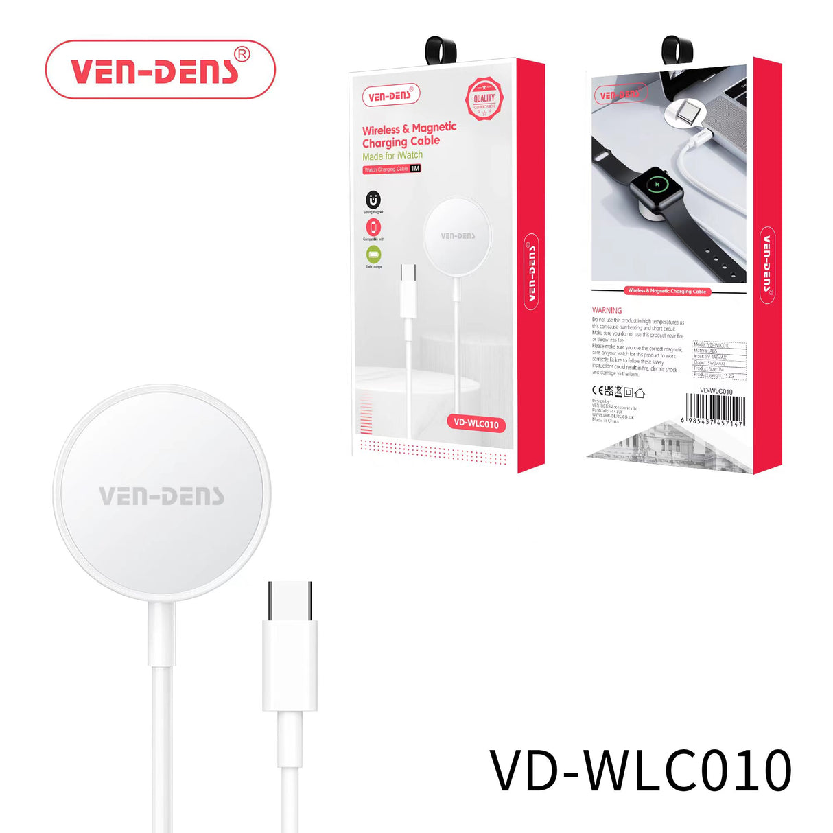 VEN-DENS iwatch Charger Type C VD-WLC010