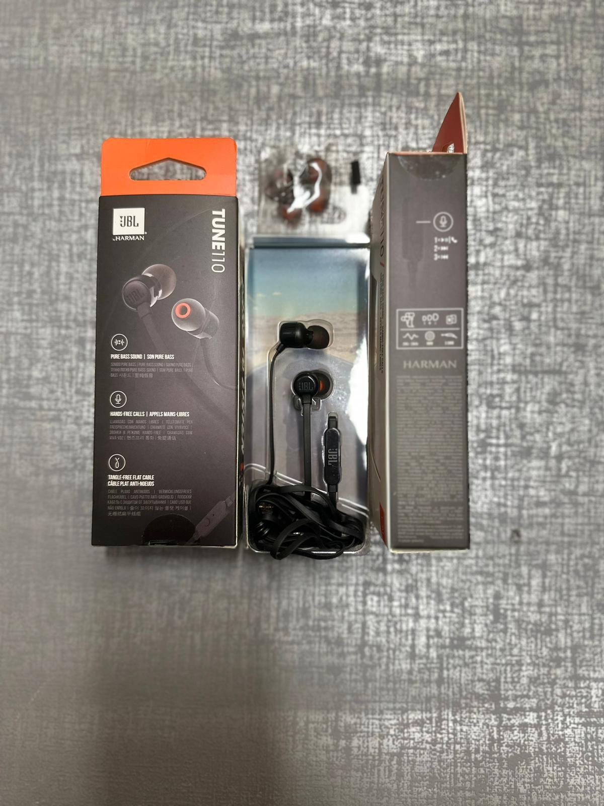 Headphones Hands-free Kit Jack 3.5mm JBL T110BLK Black