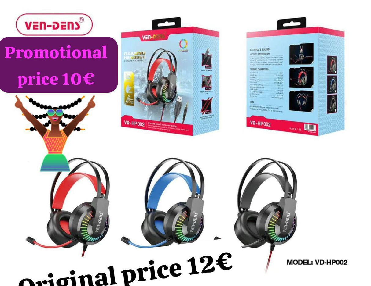 VEN-DENS Wired Gaming Headset VD-HP002