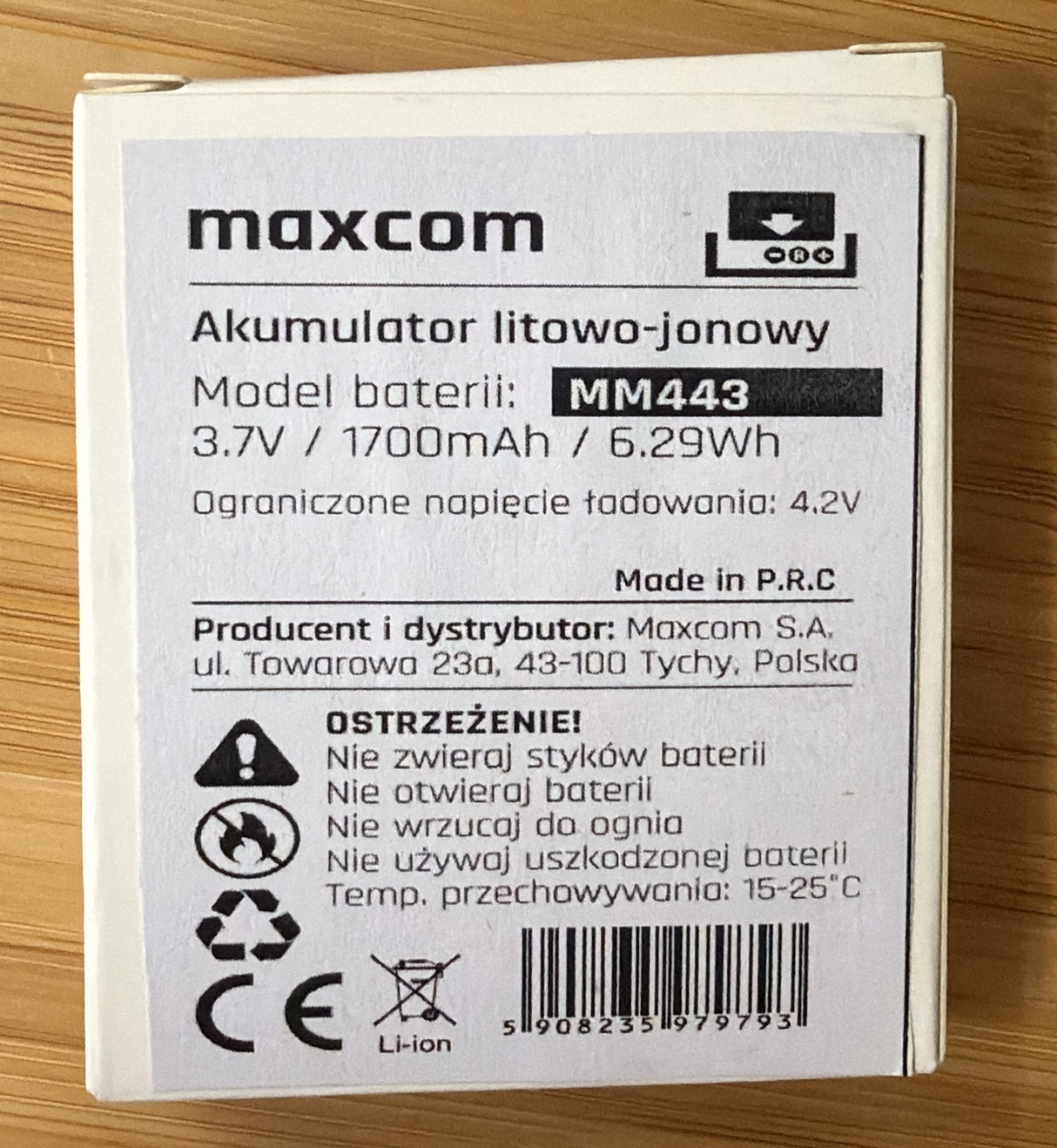 maxcom M443 battery